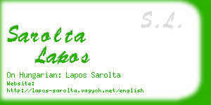 sarolta lapos business card